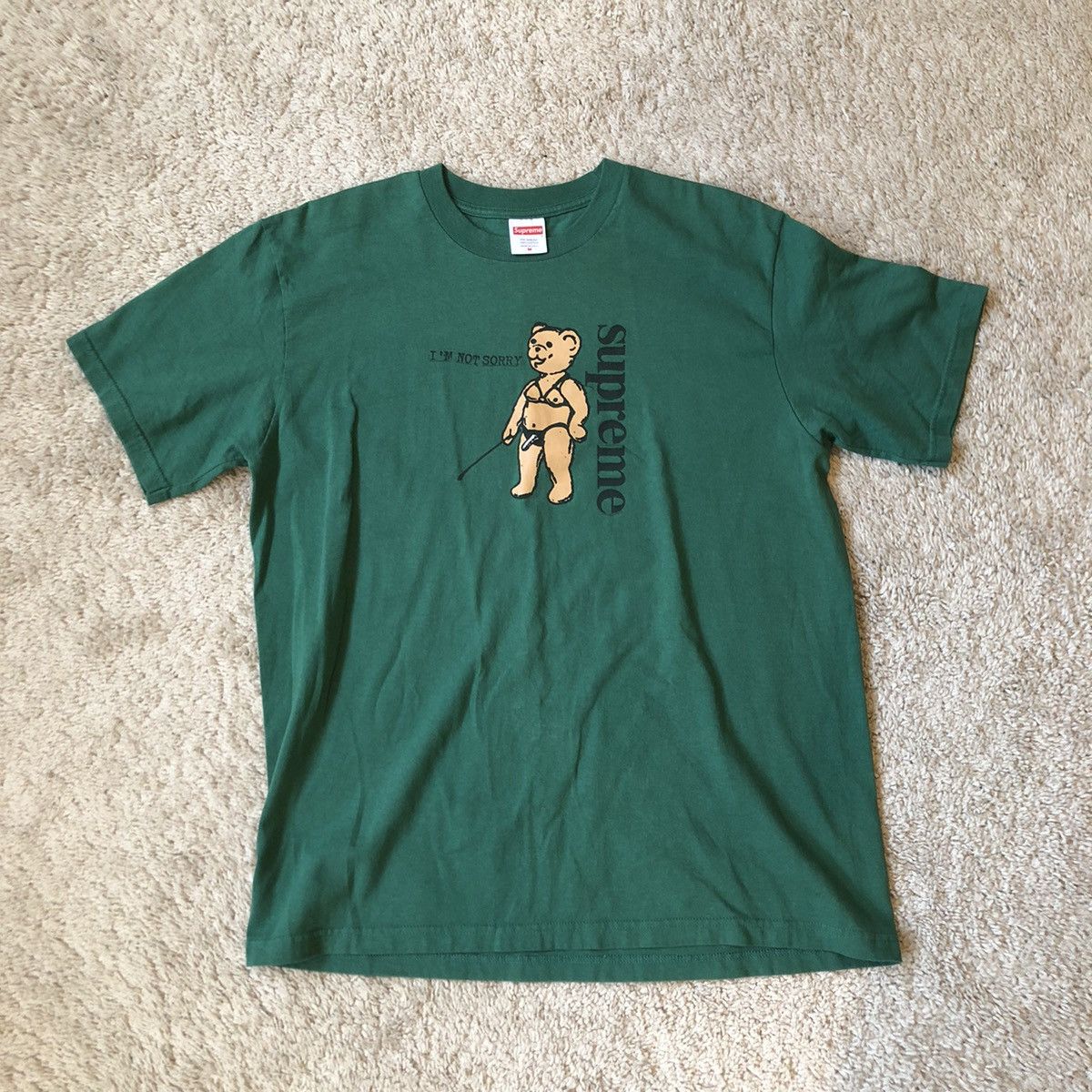 Supreme Supreme SS21 Not Sorry Tee Green Size US M / EU 48-50 / 2 - 1 Thumbnail