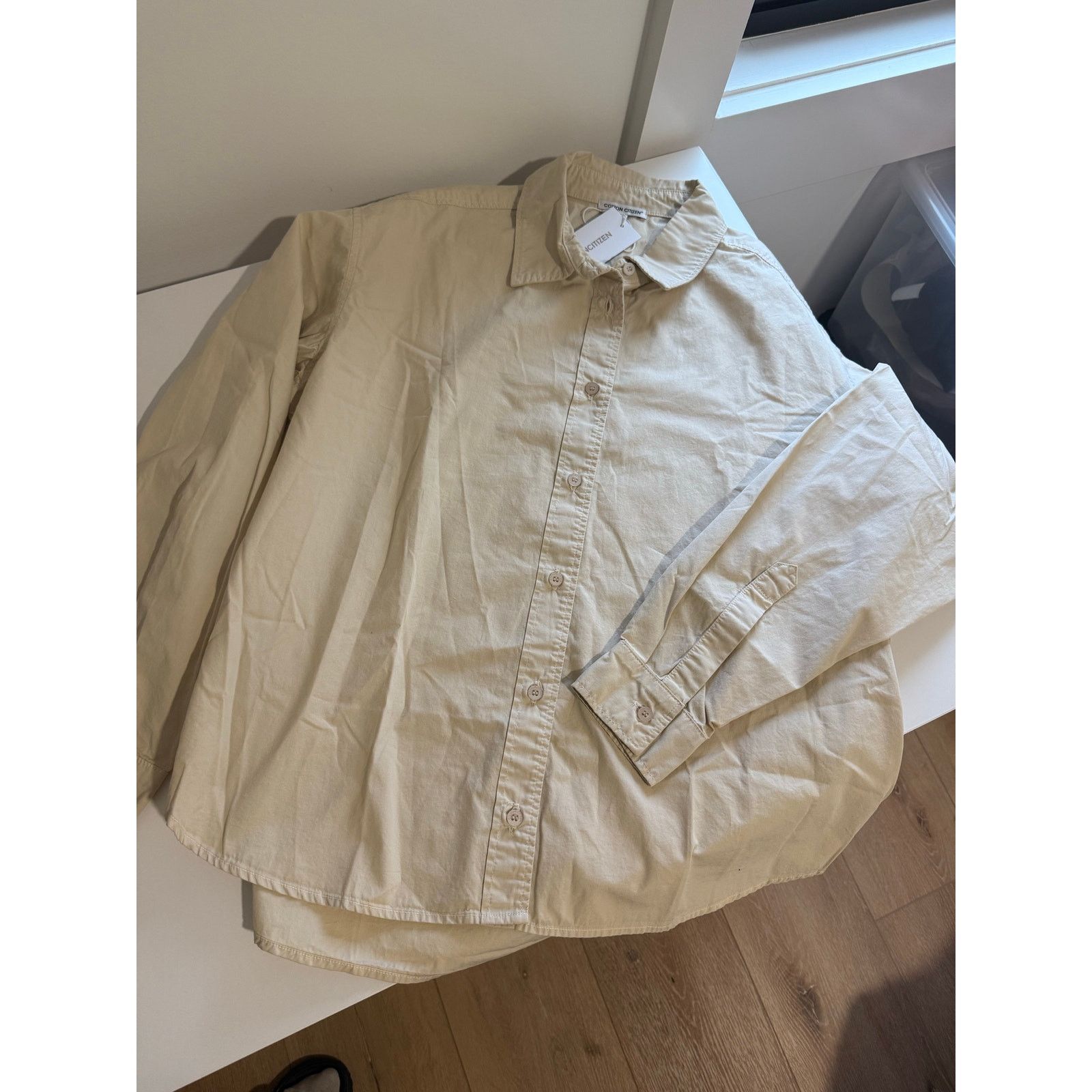 COTTONCITIZEN $225 New Cotton Citizen Tan Button down Shirt - Small Size S / US 4 / IT 40 - 3 Thumbnail