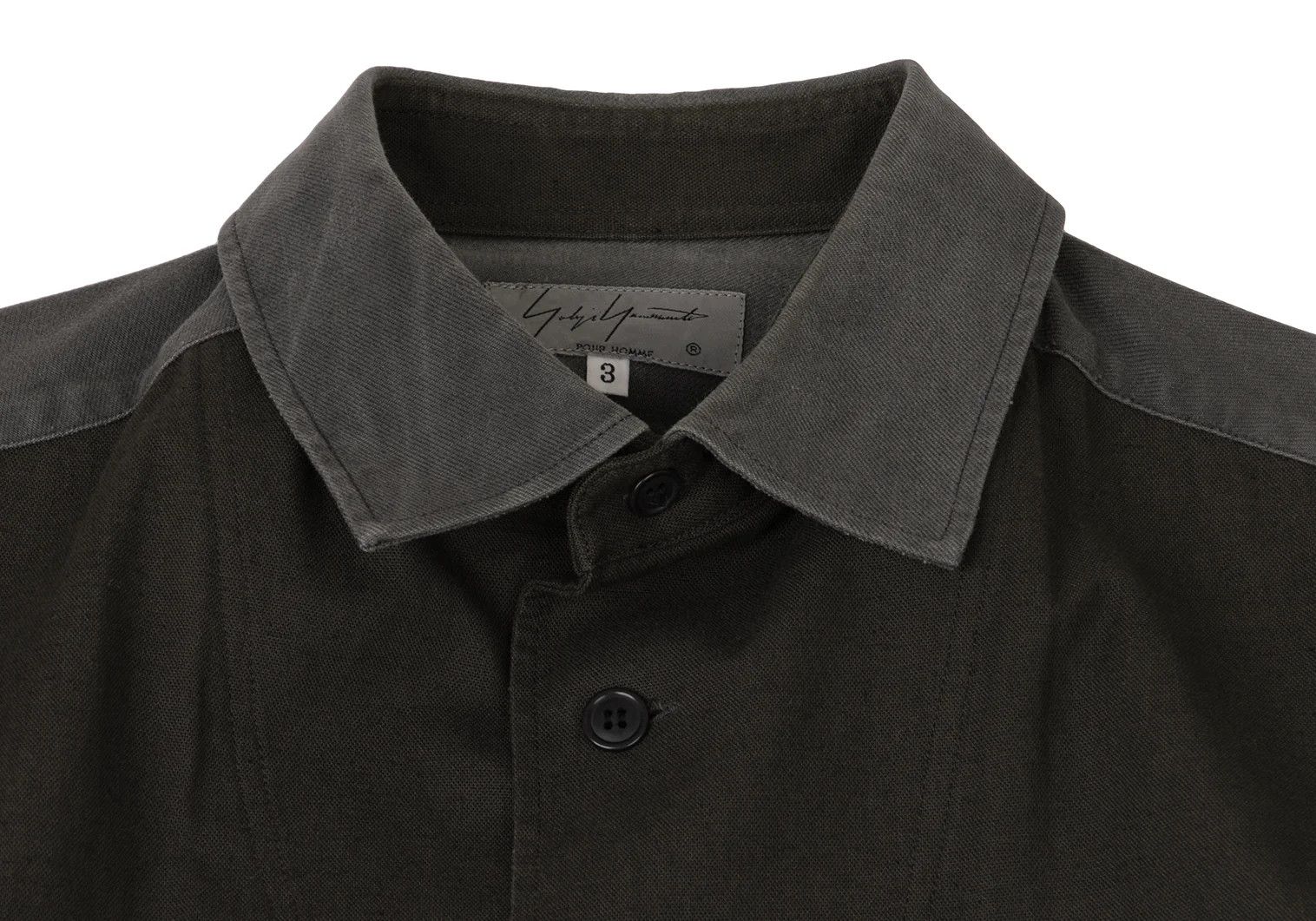 Yohji Yamamoto Yohji Yamamoto Linen Blend Shirt Coat Khaki 3 Size US L / EU 52-54 / 3 - 3 Thumbnail