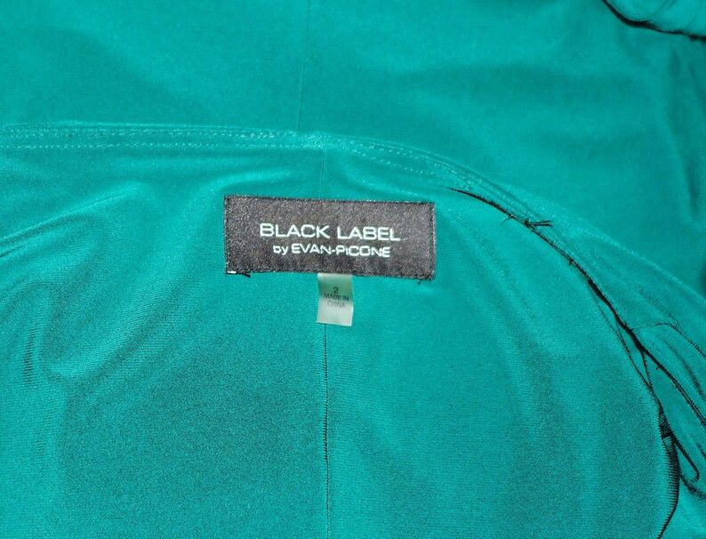Evan Picone Black Label by Evan Picone Green Faux Wrap Dress 2 Size XS / US 0-2 / IT 36-38 - 7 Thumbnail