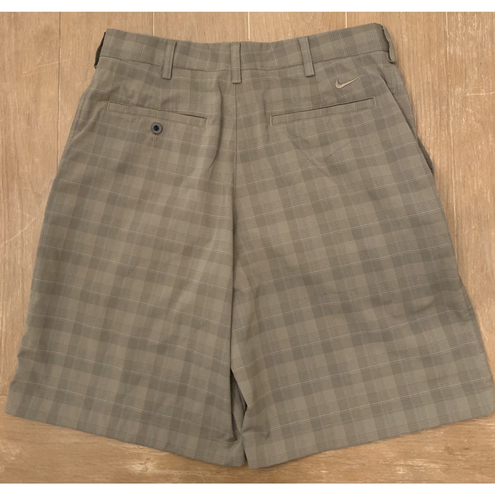Nike Men's Nike Golf Dri-Fit Brown Plaid Stretch Shorts Size 32 Size US 32 / EU 48 - 2 Thumbnail