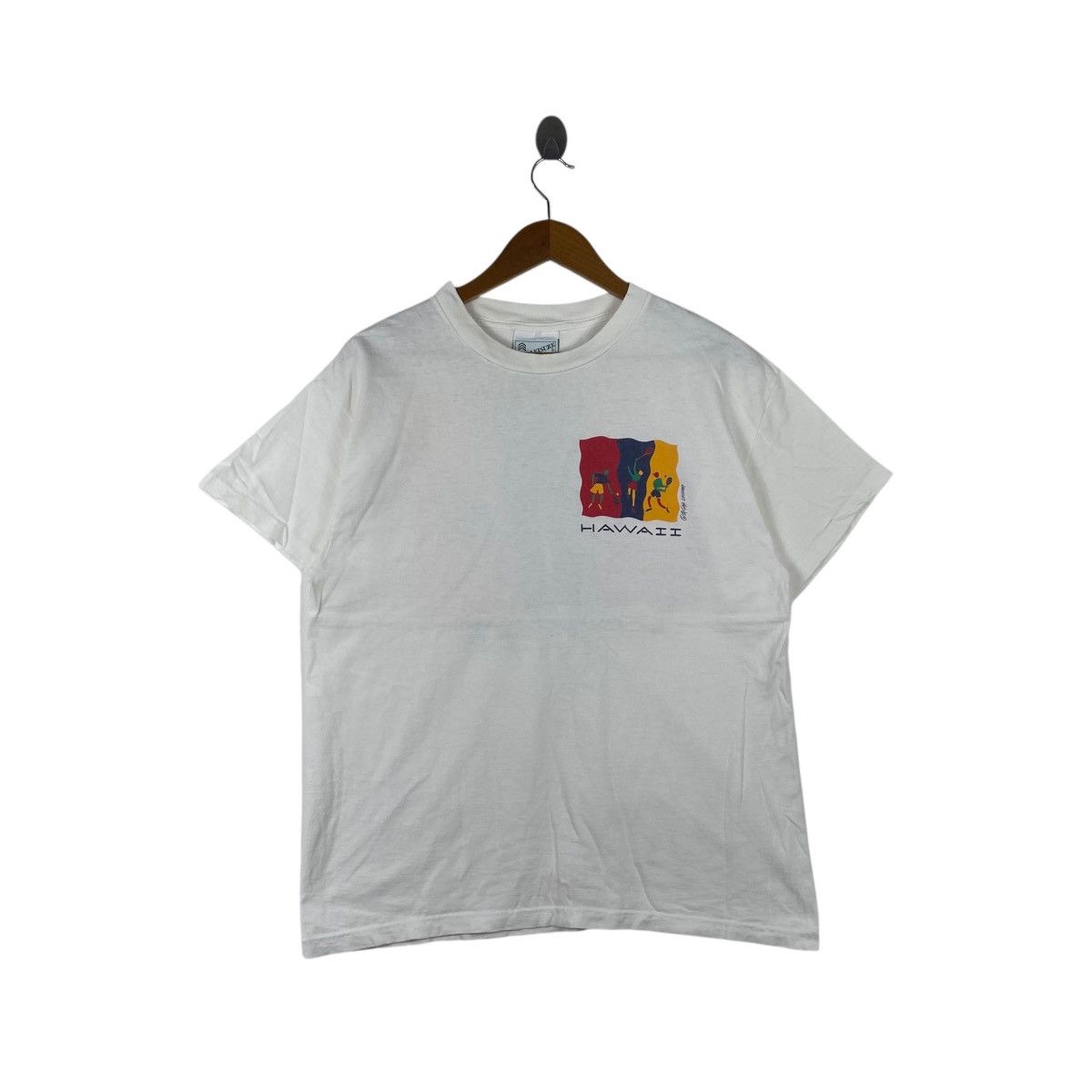 Vintage Vintage 90’ SGT. LEISURE HAWAII Tennis Made In USA Tee Shirt Size L / US 10 / IT 46 - 3 Thumbnail