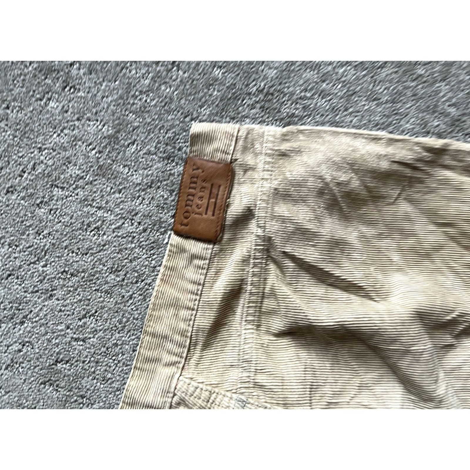 Tommy Hilfiger Tommy Jeans Corduroy Jeans Womens Size 11 Mid Rise Straight Leg 100% Cotton Beige Girls Women Tommy Hilfiger Jeans Size 32" / US 10 / IT 46 - 3 Thumbnail