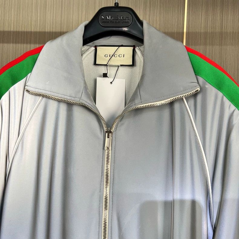 Gucci Gucci Red and green webbing 3m reflective zipper jacket 250 Size US S / EU 44-46 / 1 - 3 Thumbnail