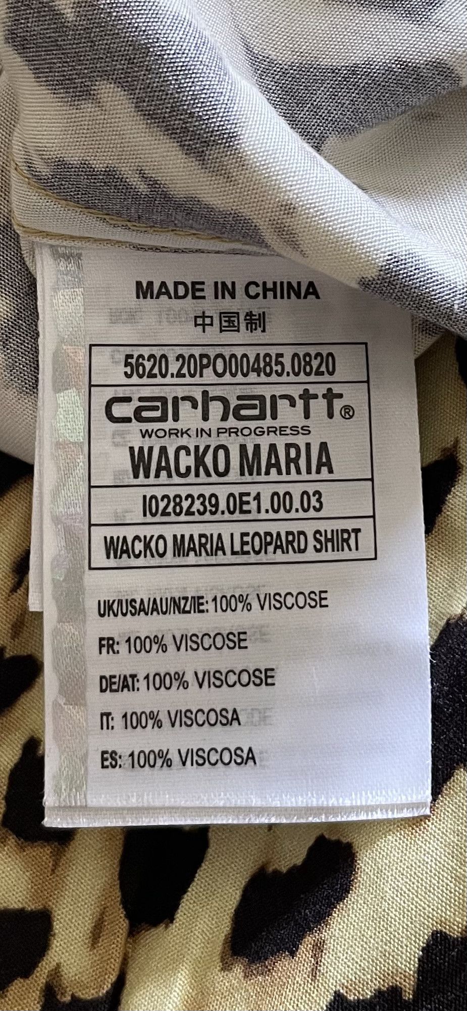 Carhartt × Wacko Maria LEOPARD ALOHA SHIRT Size US S / EU 44-46 / 1 - 4 Thumbnail