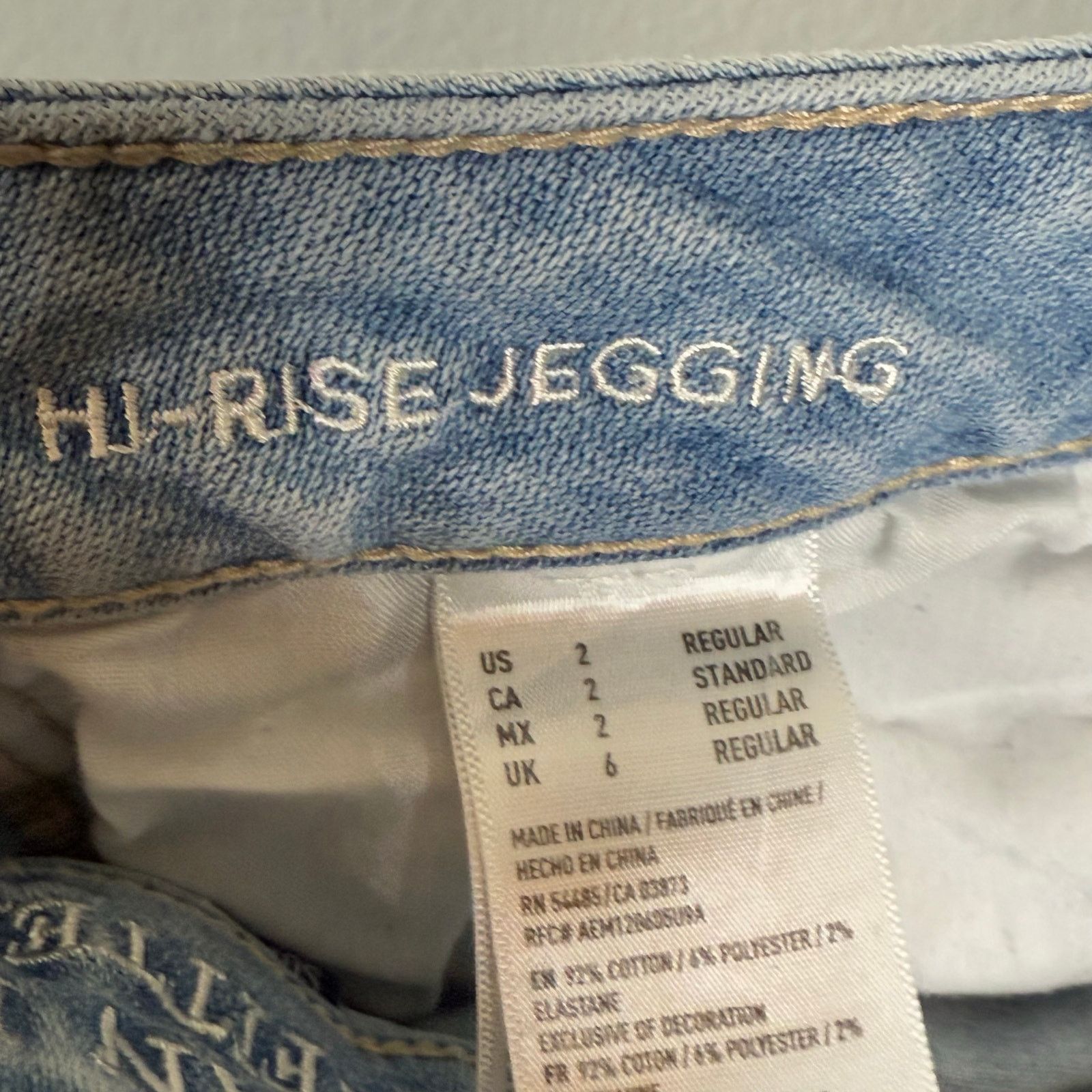 American Eagle Outfitters American Eagle Women's Distressed Hi Rise Stretch Jeggings Size 26" / US 2 / IT 38 - 6 Thumbnail