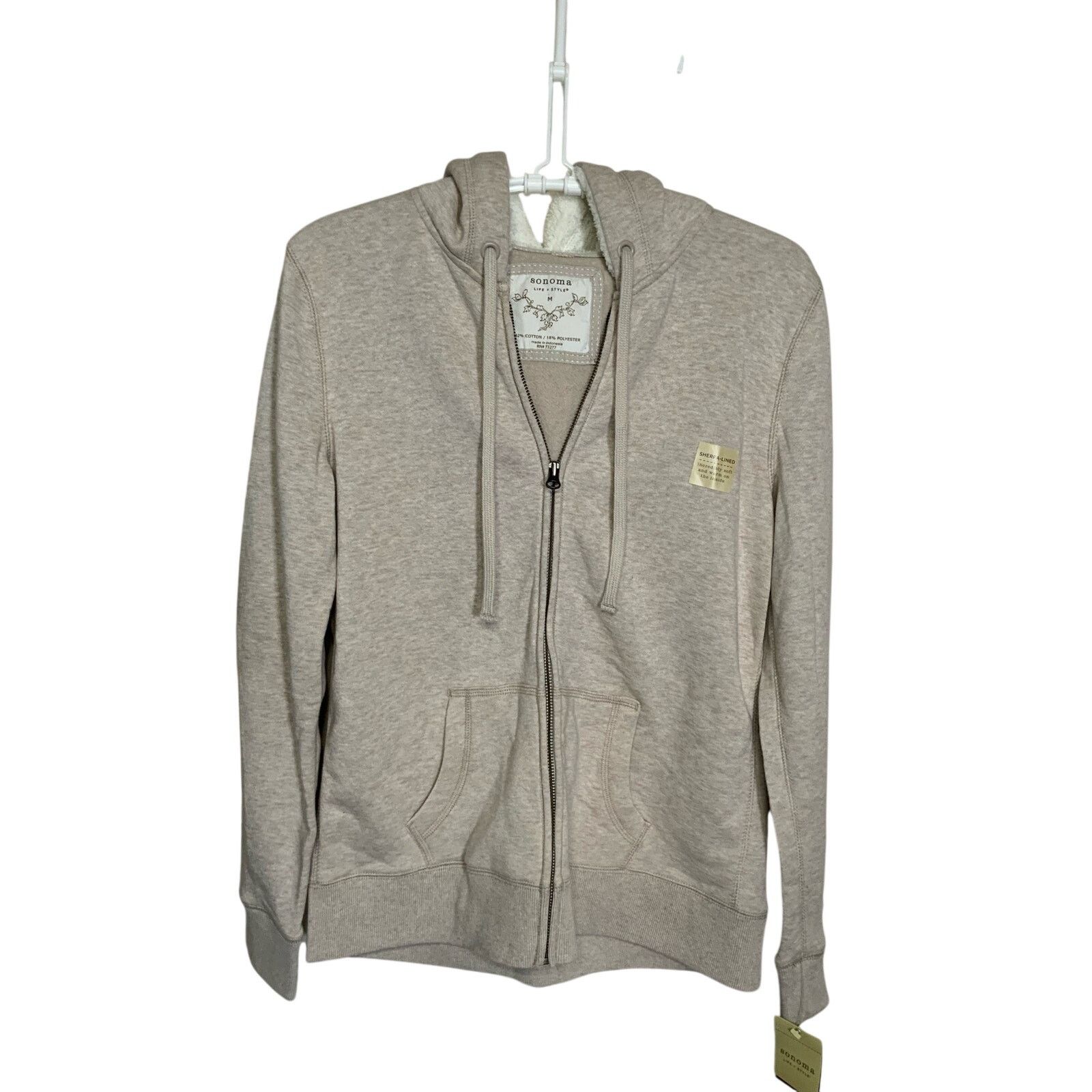 Sonoma Sonoma Sherpa Lined Hoodie Gray Zip Up Women's Size M NWT Size M / US 6-8 / IT 42-44 - 1 Thumbnail