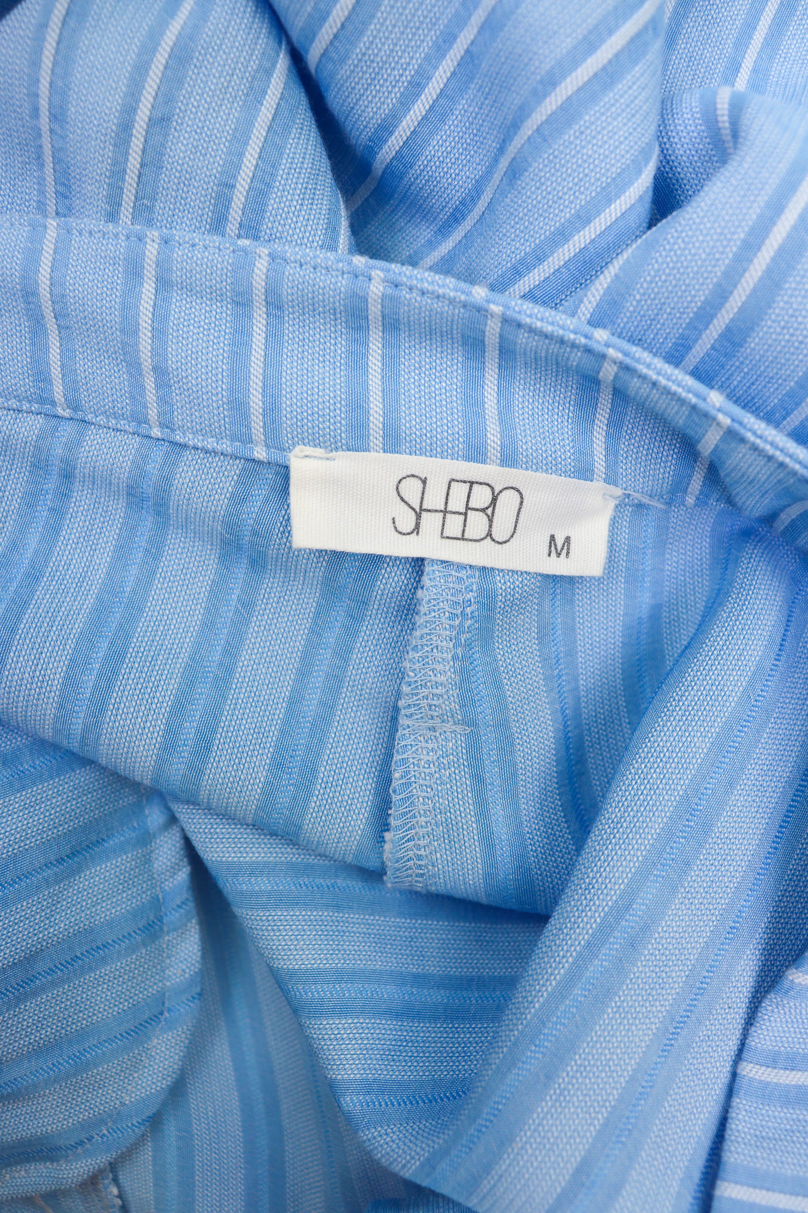 Other SHEBO Pleated Front Striped Blue Cotton/Linen Trousers Pants Size US 32 / EU 48 - 11 Thumbnail
