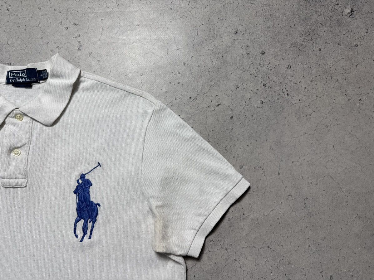Polo Ralph Lauren Polo Ralph Lauren White Vintage Polo Shirt Size L Size US L / EU 52-54 / 3 - 2 Thumbnail