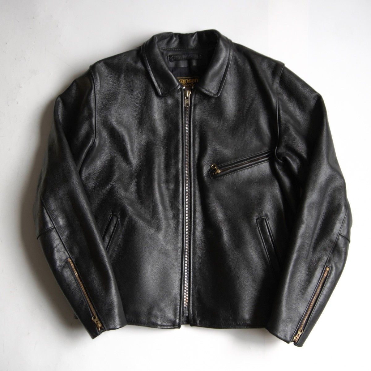 Vintage VANSON Single Motorcycle Jacket Size 40 Size US XXS / EU 40 - 1 Thumbnail