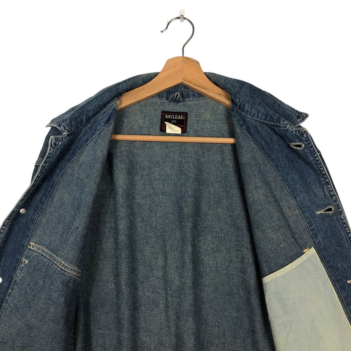 Japanese Brand 🔥90’s Bayleaf Issey Miyake Chore Denim Jacket Japan Size US M / EU 48-50 / 2 - 11 Thumbnail