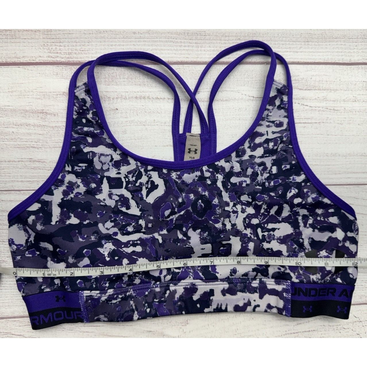 Under Armour UNDER ARMOUR Girls Youth Sports Bra Blue & Purple (L) Compre Size ONE SIZE - 5 Thumbnail