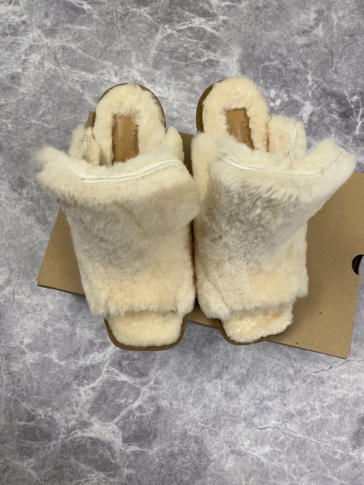 Eckhaus Latta Ugg x Eckhaus Latta Sheepskin Fur Open Toe Heel Mules Size US 7 / IT 37 - 2 Thumbnail