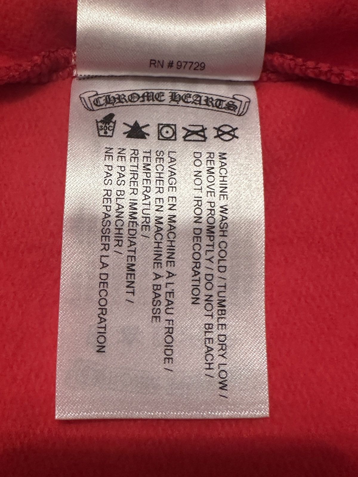 Chrome Hearts Chrome Hearts Red Scroll Hoodie Size US XL / EU 56 / 4 - 9 Thumbnail