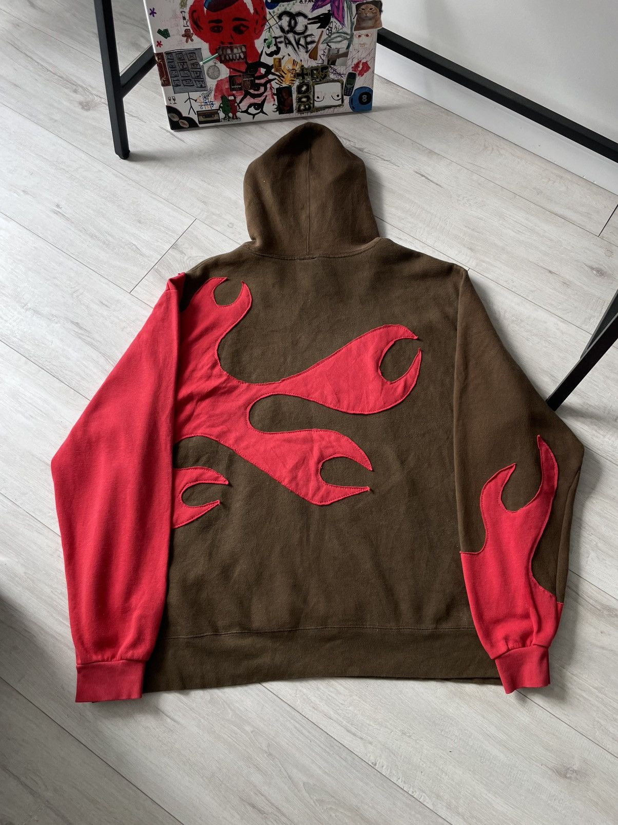 Nike Vintage Y2K Nike Custom Hoodies Fire 00’s Streetwear Size US M / EU 48-50 / 2 - 2 Thumbnail