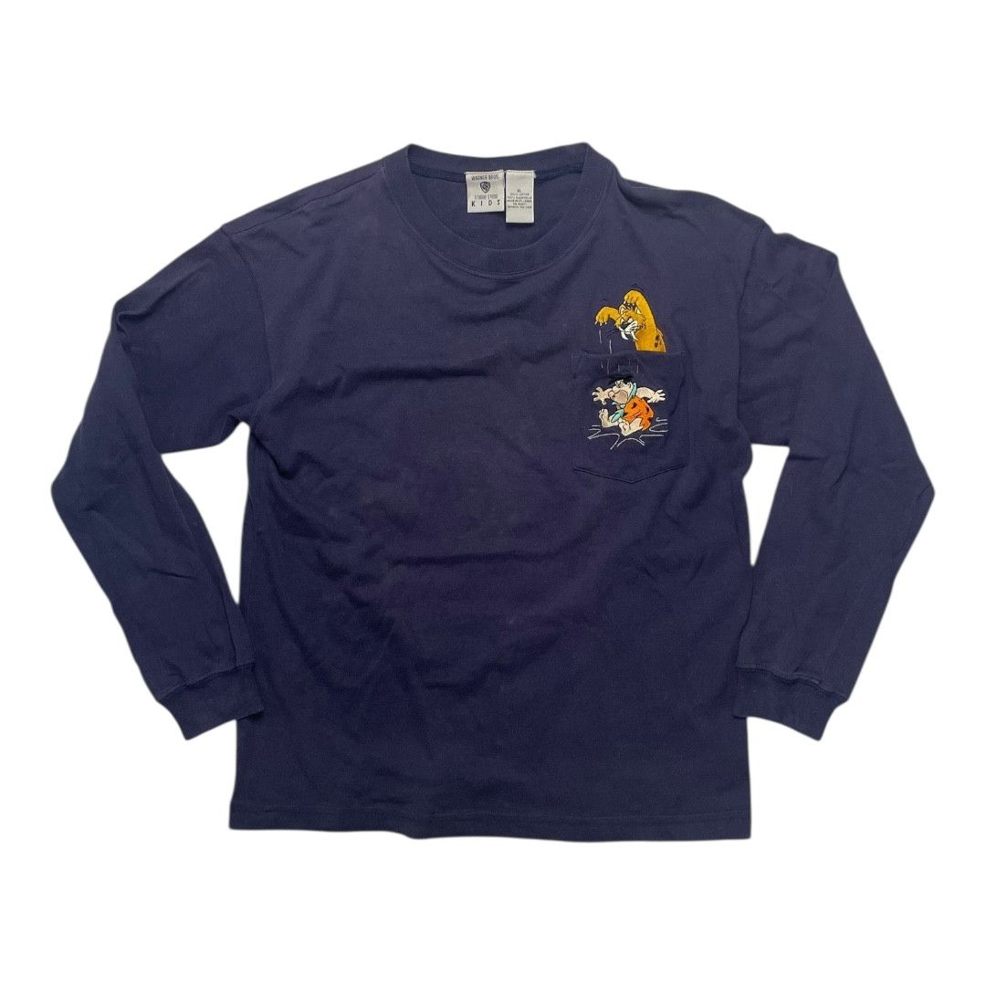 Other Vintage Flintstones Long Sleeve Pocket tee Size US S / EU 44-46 / 1 - 1 Thumbnail