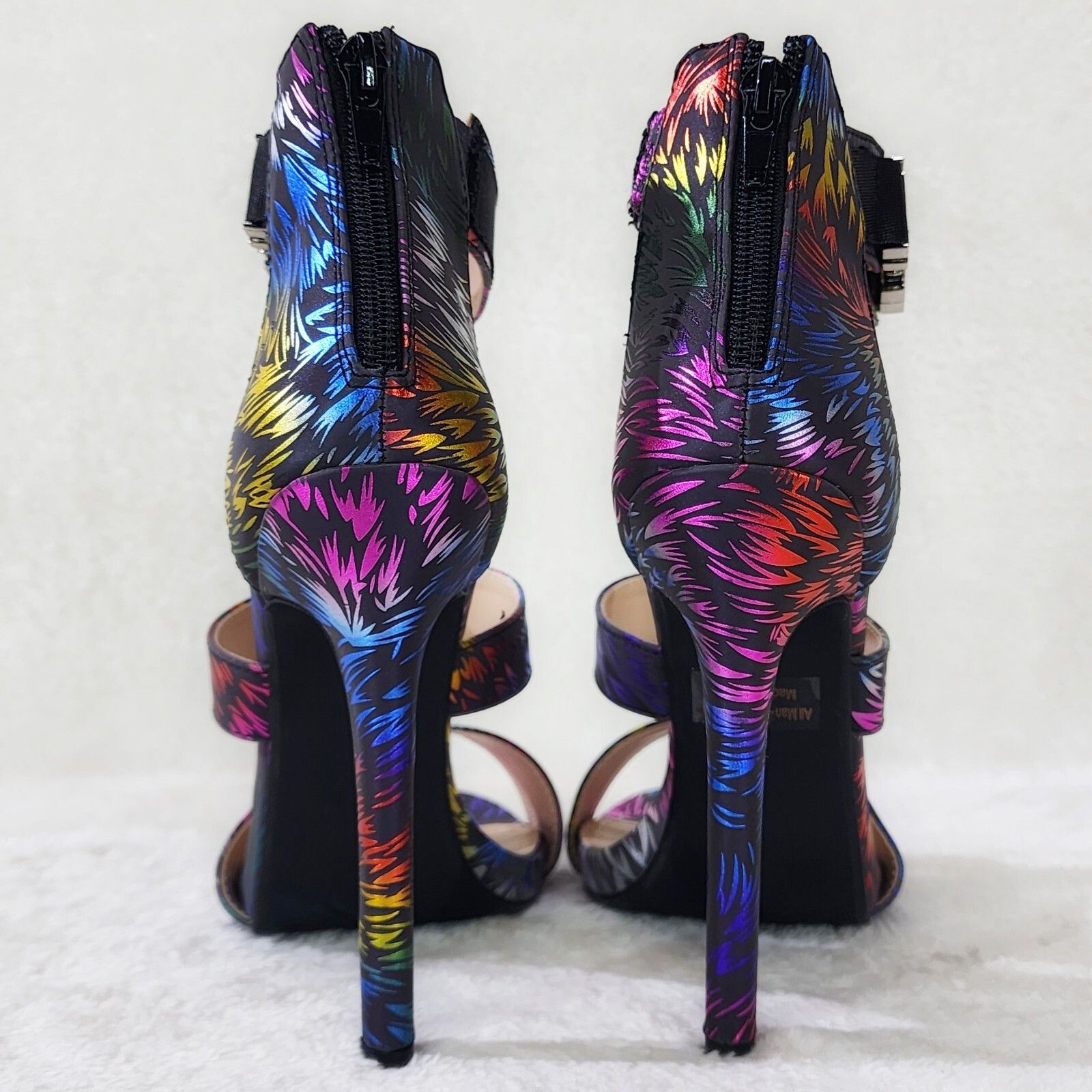Other Festive Colorful Metallic Reflective Triple Strap Mini Platf Size US 8 / IT 38 - 4 Thumbnail