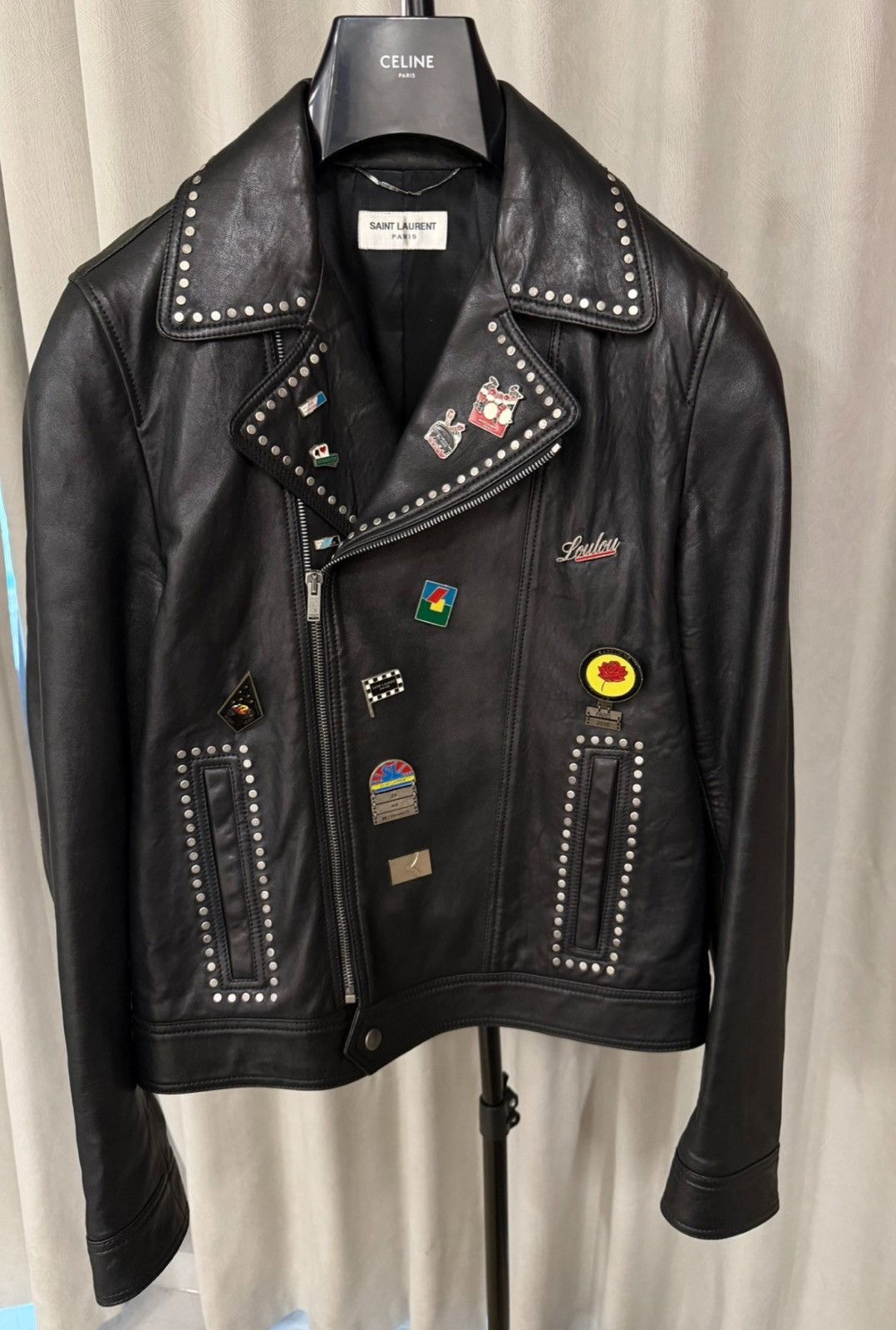 Saint Laurent Paris Rare Saint Laurent Studded Leather Jacket L17