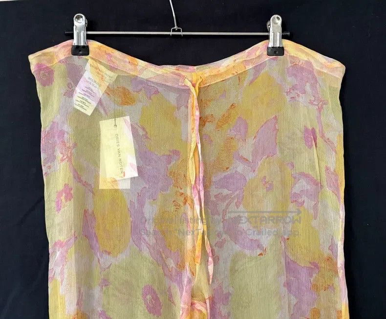 Dries Van Noten Dries Van Noten Silk Printed Trousers Size 37" - 3 Thumbnail