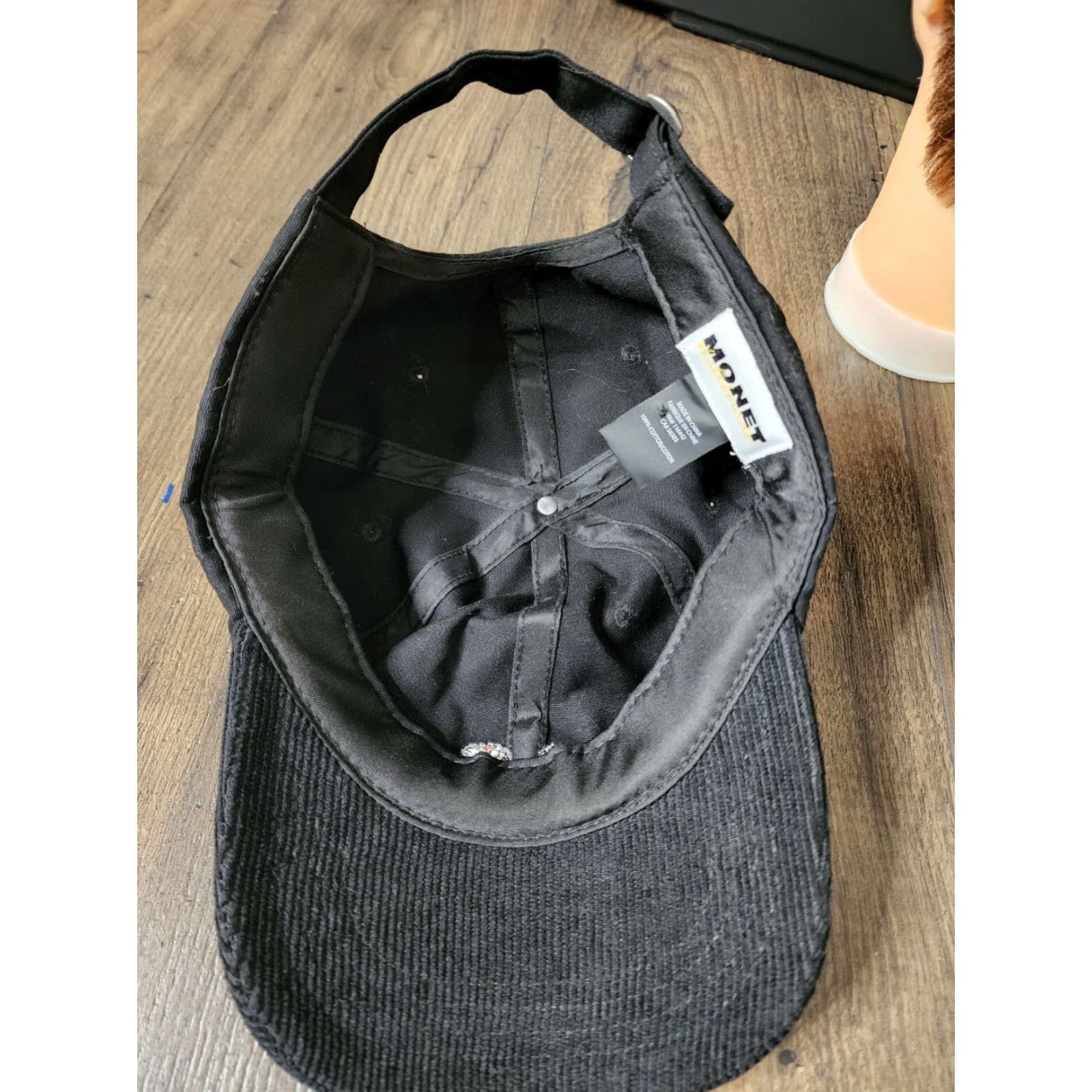 Vintage Monet Skateboards Corduroy Trucker Hat Adjustable Black Casual Skate Mens Size ONE SIZE - 4 Thumbnail