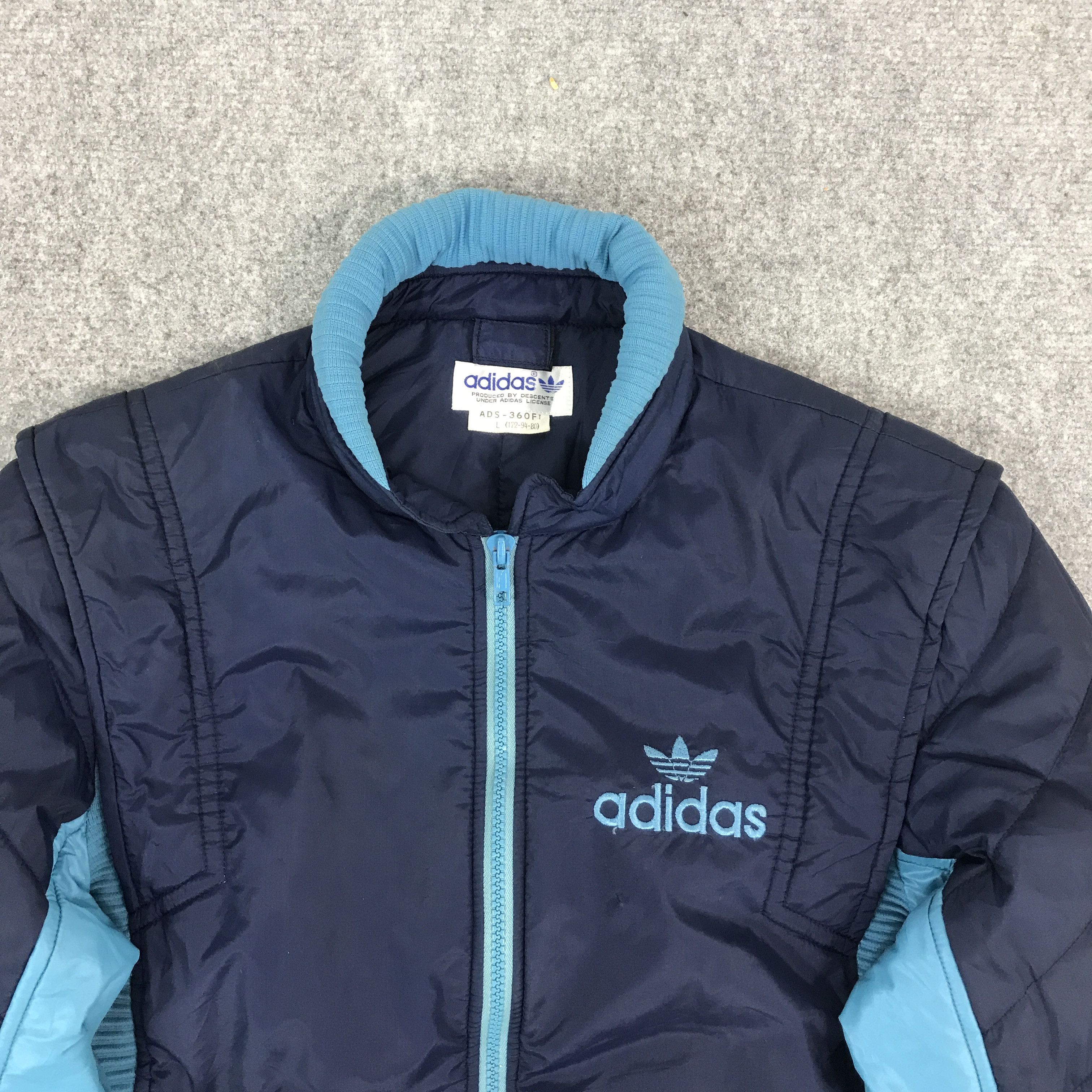 Adidas × Vintage 90s ADIDAS ZIPPER JACKET Size US L / EU 52-54 / 3 - 3 Thumbnail