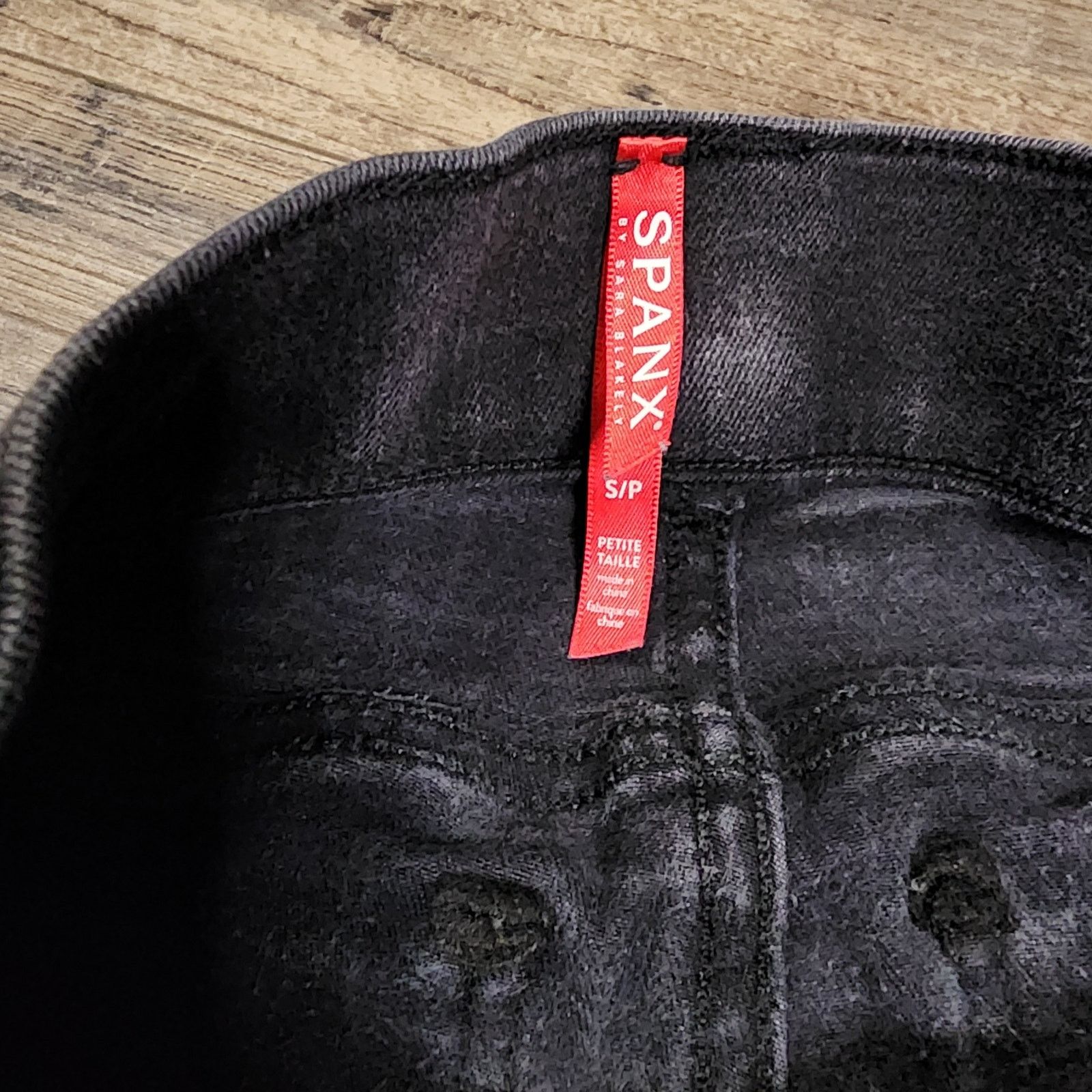 Spanx Spanks black denim jeans jeggings size Small Petite 2371 Size 26" / US 2 / IT 38 - 5 Thumbnail