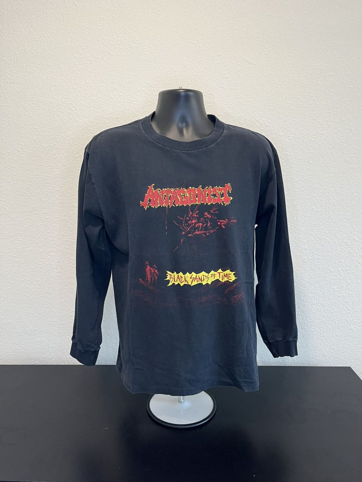 Vintage Antagonist black sands of time shirt vintage 90s metal rock Size US XL / EU 56 / 4 - 1 Thumbnail
