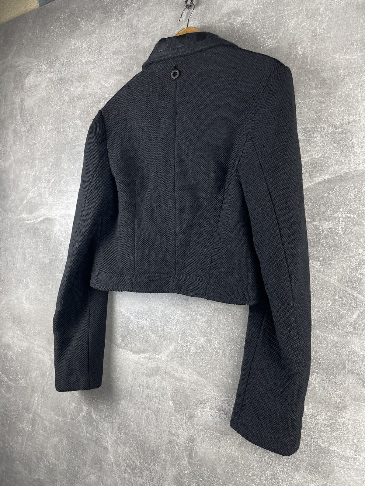 Other Save The Queen! Cropped Avant Garde Textured Wool Jacket Size XL / US 12-14 / IT 48-50 - 8 Thumbnail