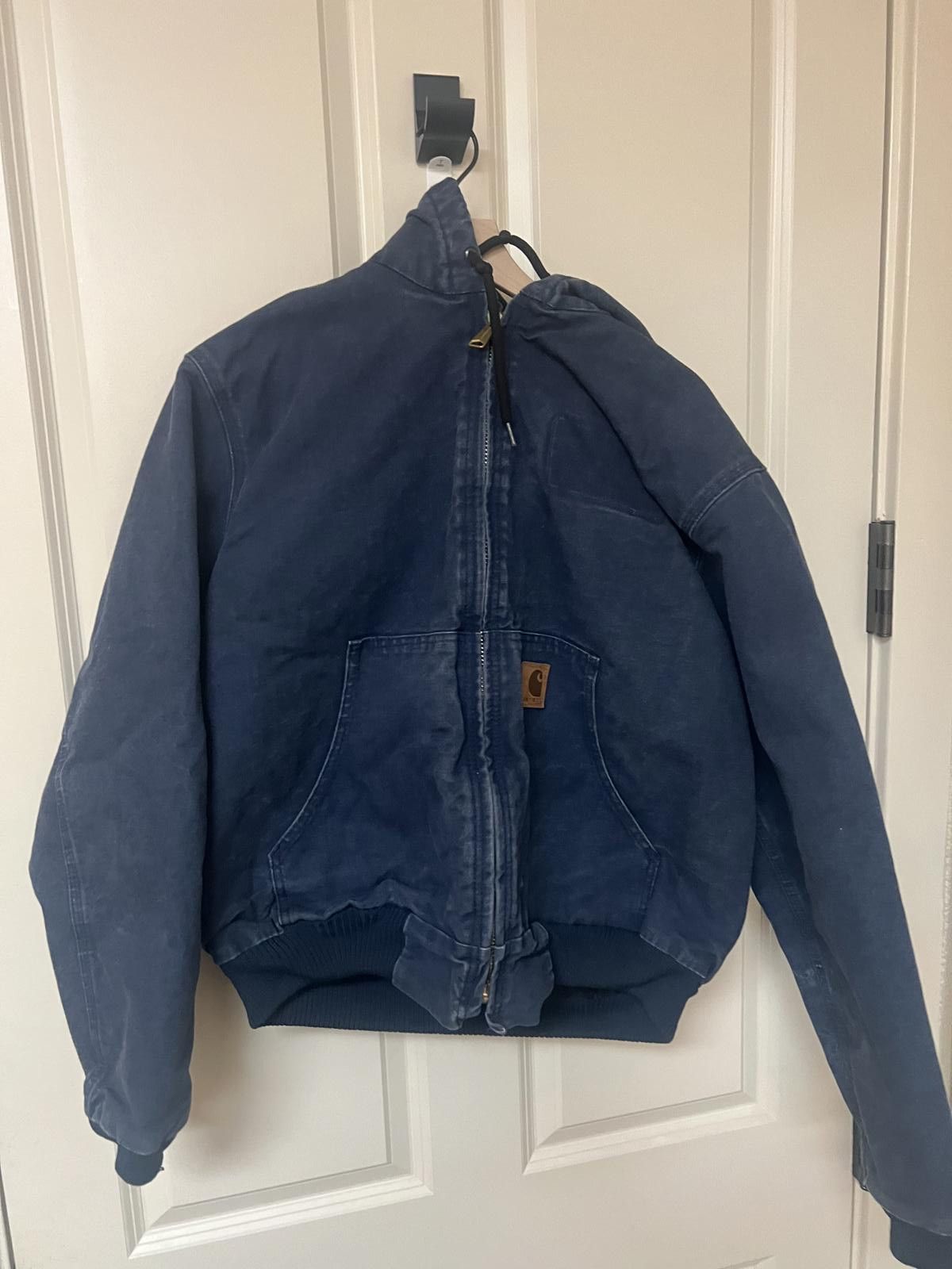 Carhartt Carhartt Men's Hooded Work Jacket - Blue, Size Large Size US L / EU 52-54 / 3 - 1 Thumbnail