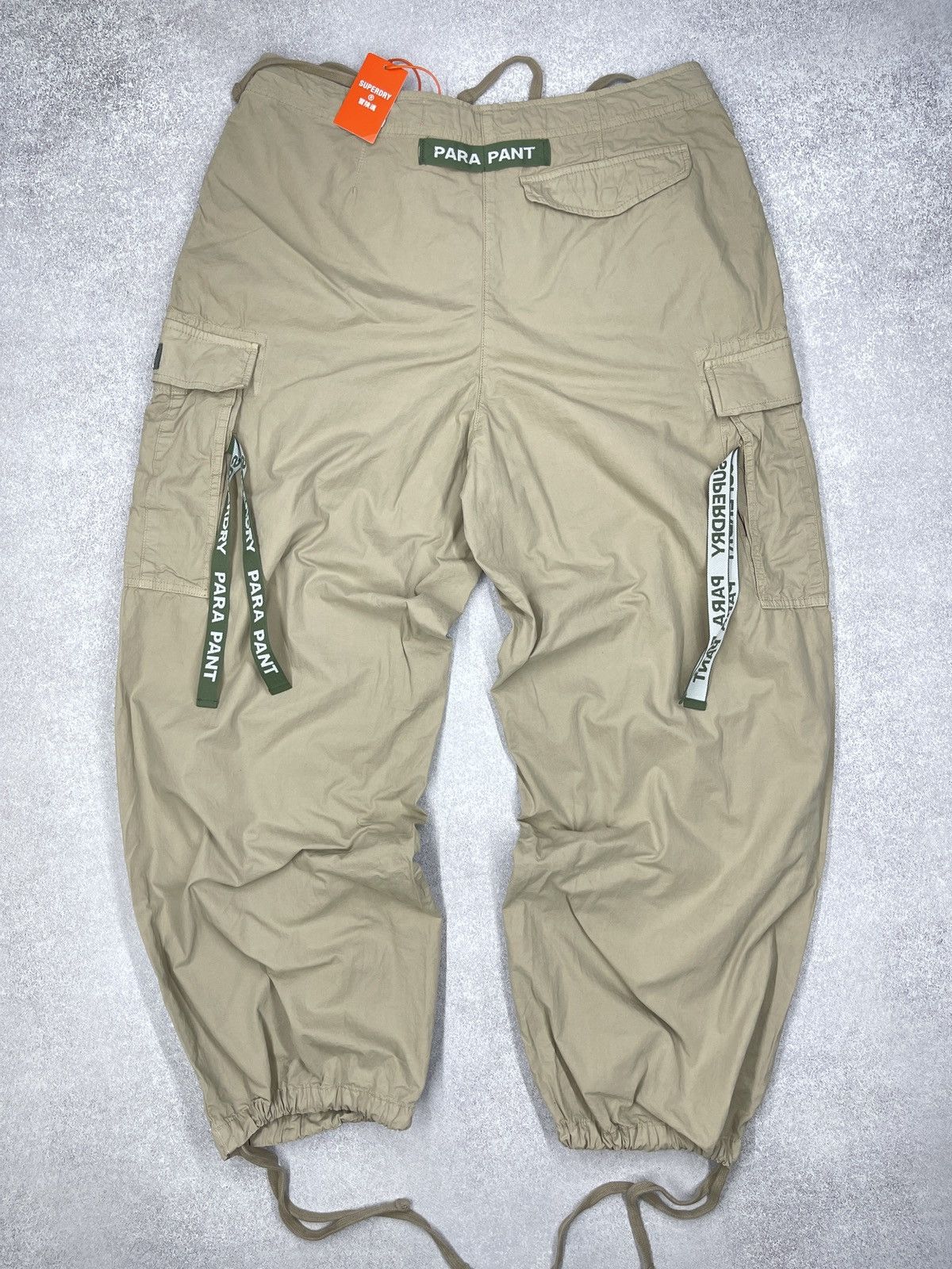 Superdry New Vintage SuperDry Baggy Parachute Cargo Pants Beige Size 28" / US 6 / IT 42 - 10 Thumbnail