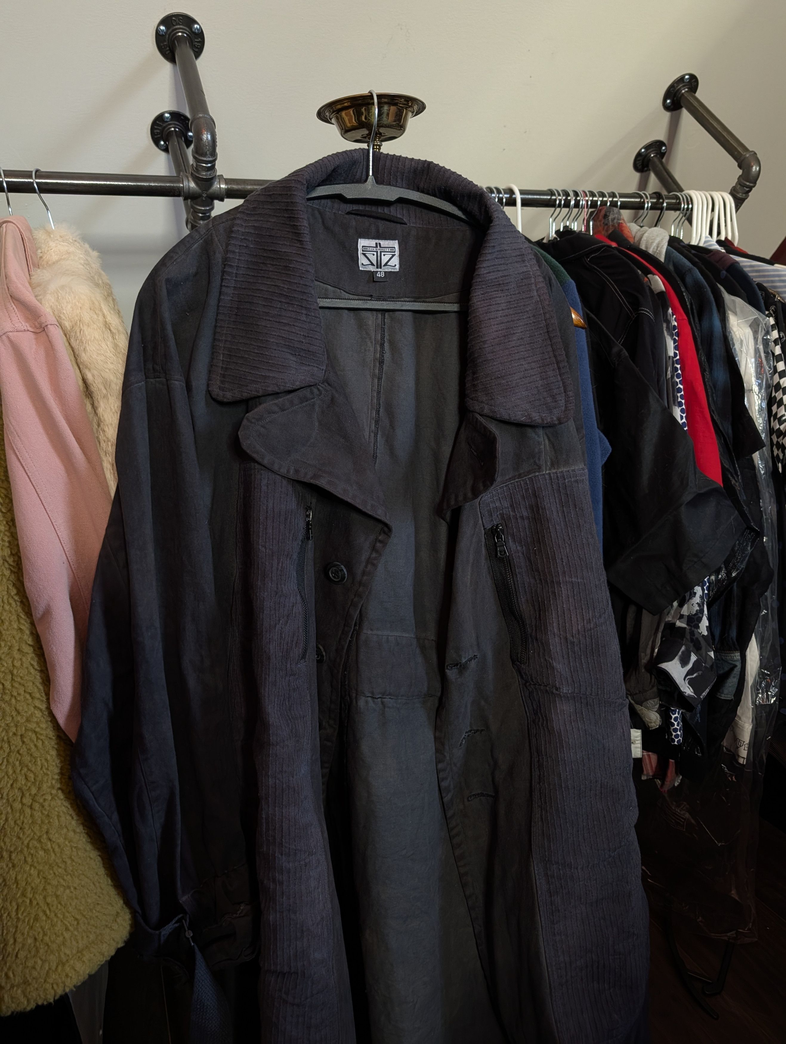 Zam Barrett BEAST COAT Black Garment Dyed Cotton Corduroy Trim Size US M / EU 48-50 / 2 - 15 Thumbnail