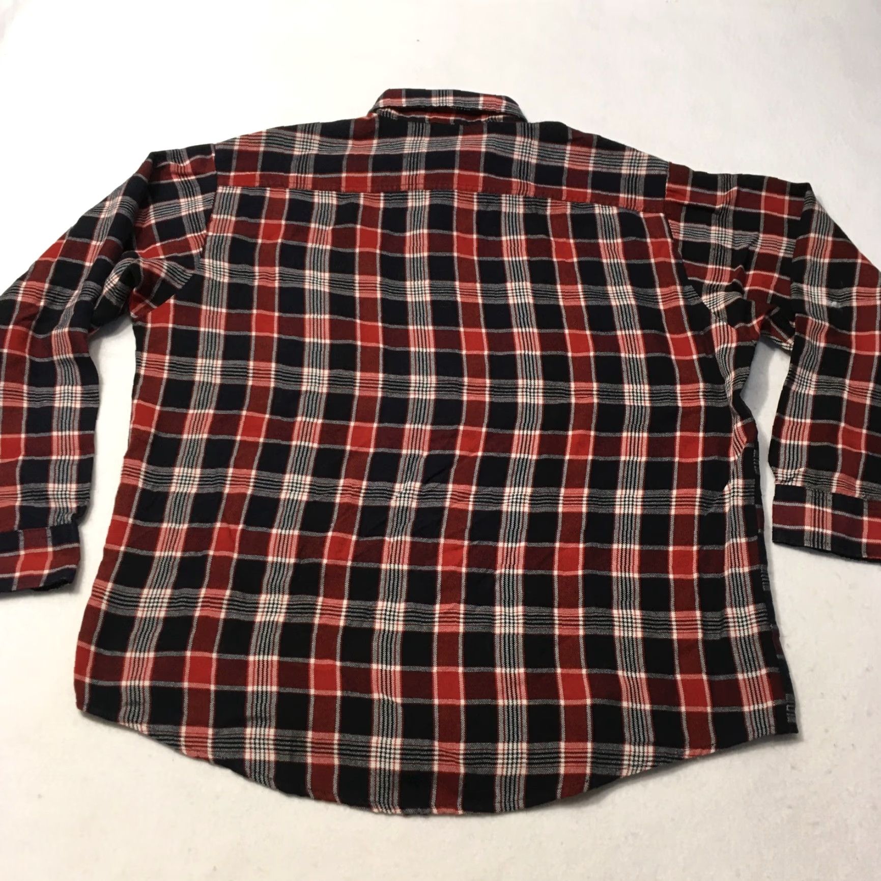 Vintage VINTAGE Windridge Shirt Mens XL Red Navy Plaid Flannel Button-Up 90s Western Casual Size US XL / EU 56 / 4 - 6 Thumbnail