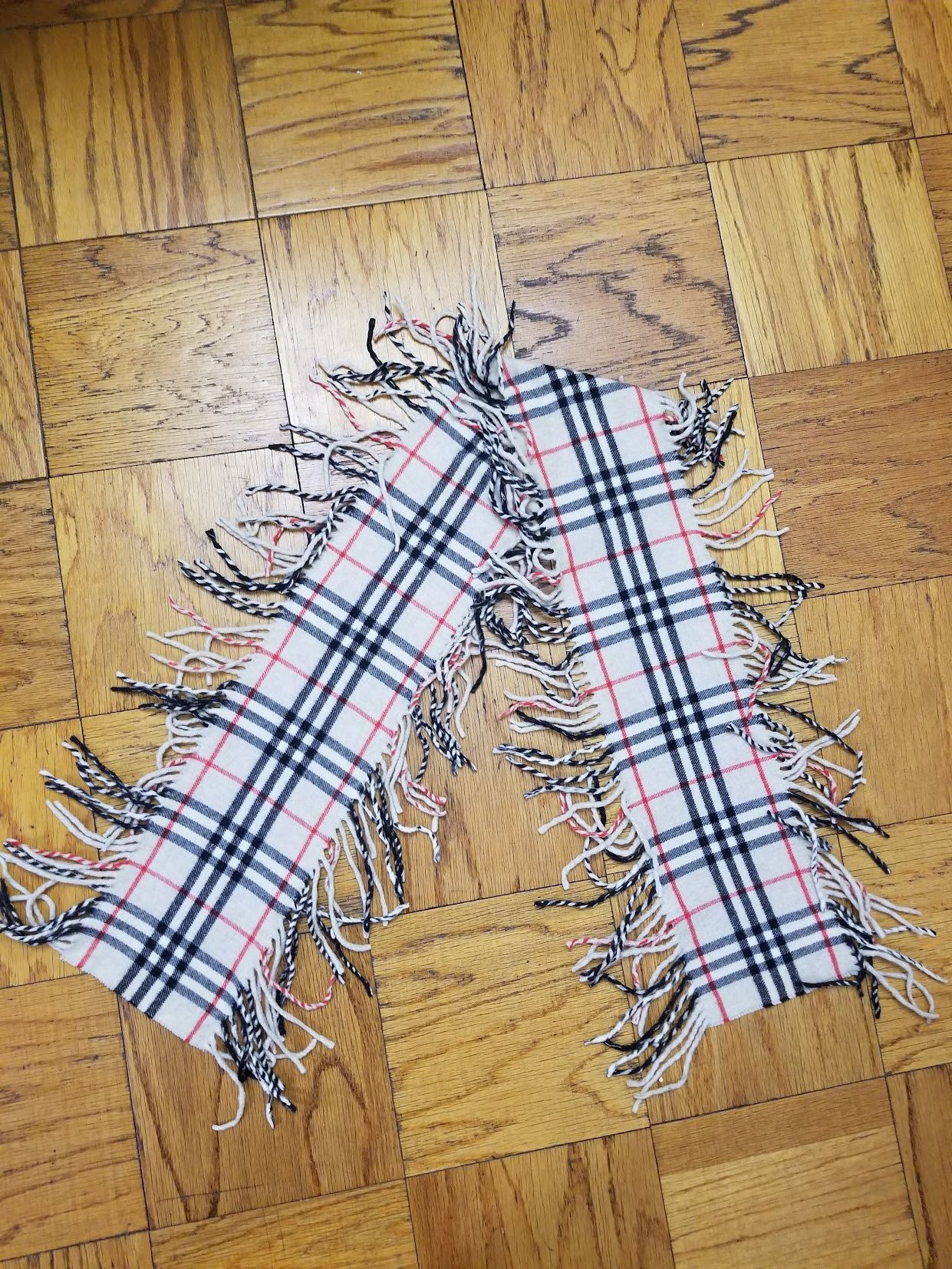Burberry Burberry Scarf Muffler Double Fringe Plaid Size ONE SIZE - 1 Thumbnail