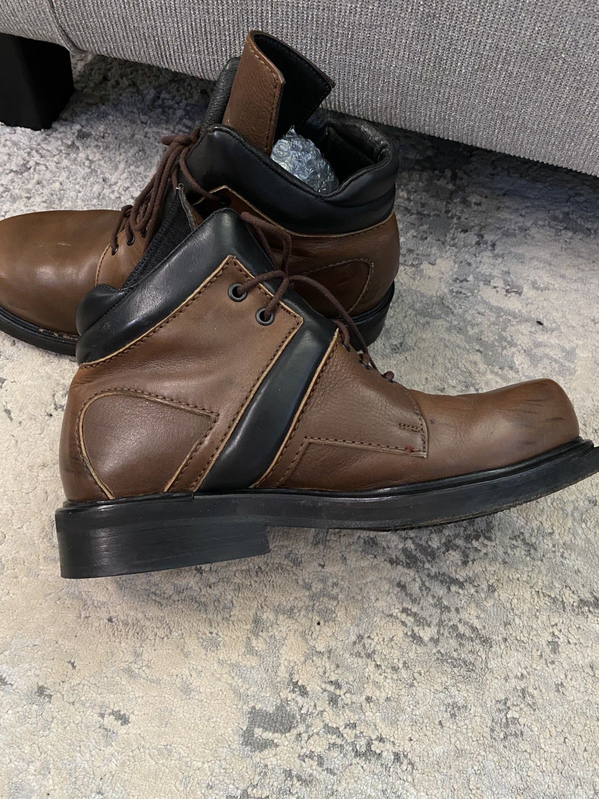Dirk Bikkembergs 90s Leather Ankle Boots Size US 10 / EU 43 - 3 Thumbnail
