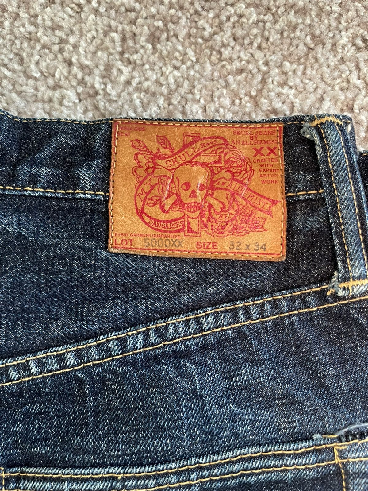 Skull Jeans by an Alchemist Skull jeans 5000xx selvedge denim Size US 32 / EU 48 - 5 Thumbnail
