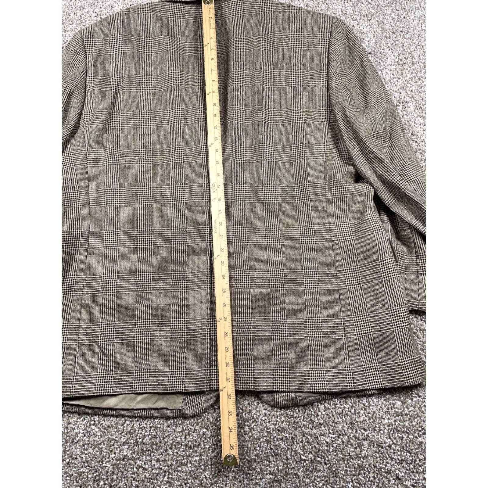 Jos. A. Bank Jos. A. Bank Wool Camel Hair Blazer Men's 50 Brown Glen Check 2-Button Jacket Size 50R - 6 Thumbnail