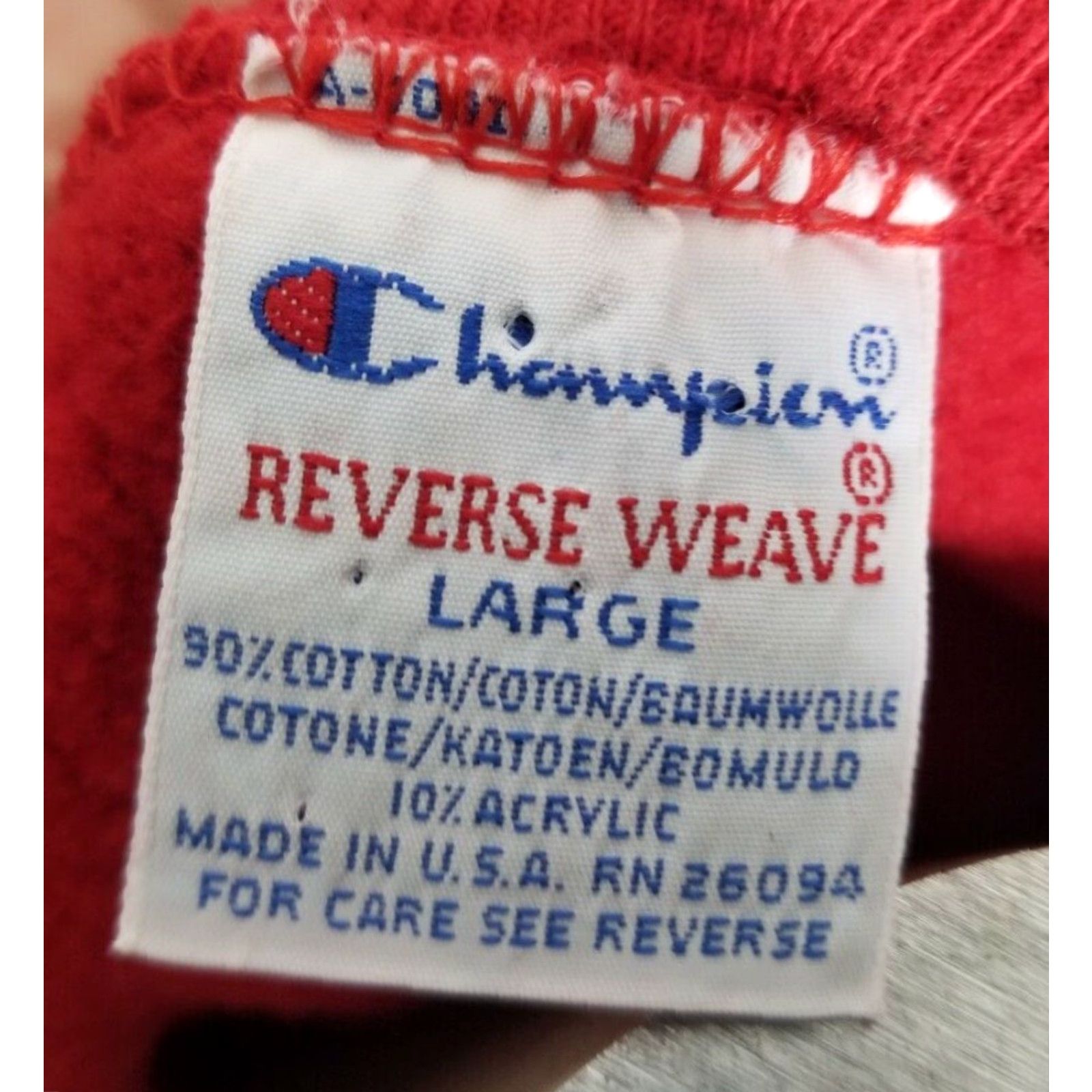 Champion VINTAGE Champion Nantucket Red Sweatshirt Reverse Weave Embroidered Adult Large Red Size US L / EU 52-54 / 3 - 4 Thumbnail