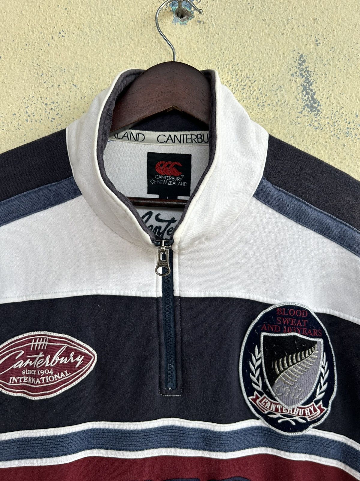 Canterbury of New Zealand Canterbury Of New Zealand Half Zipper Sunfaded Sweatshirt Size US L / EU 52-54 / 3 - 3 Thumbnail