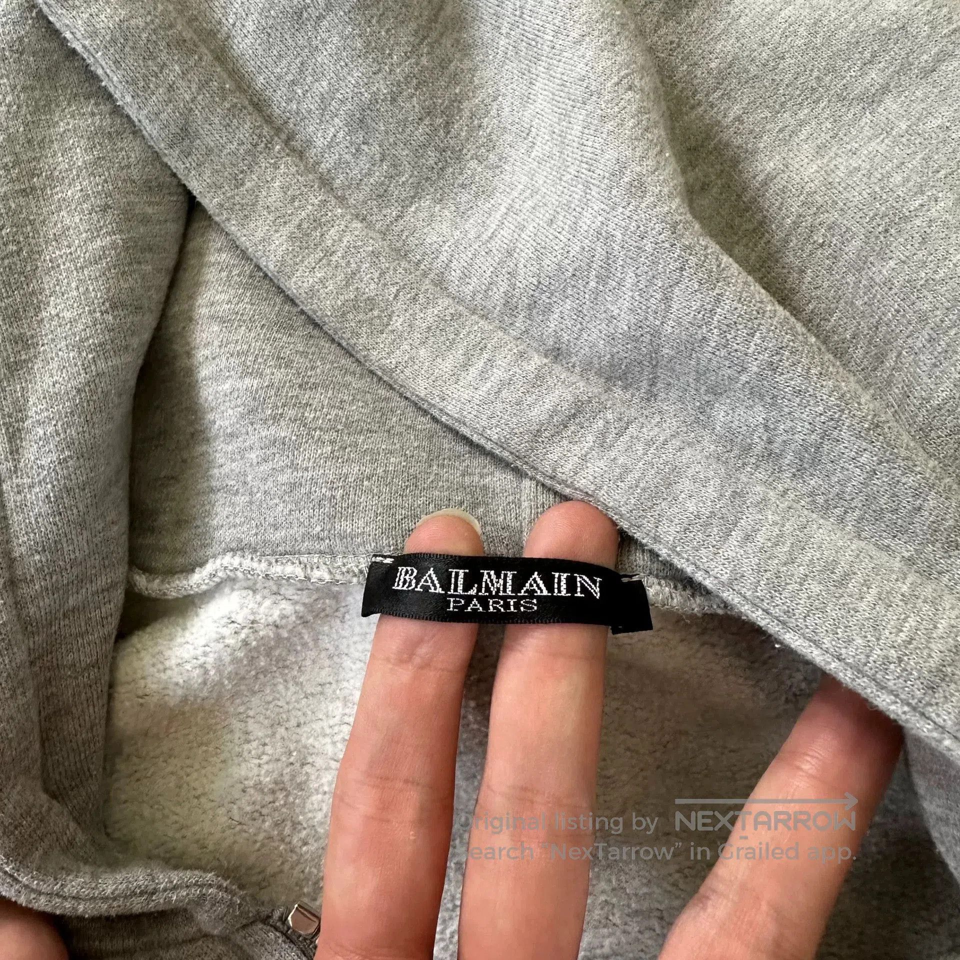 Balmain Balmain Distressed Zip Hooded Jacket. Size US XXS / EU 40 - 4 Thumbnail