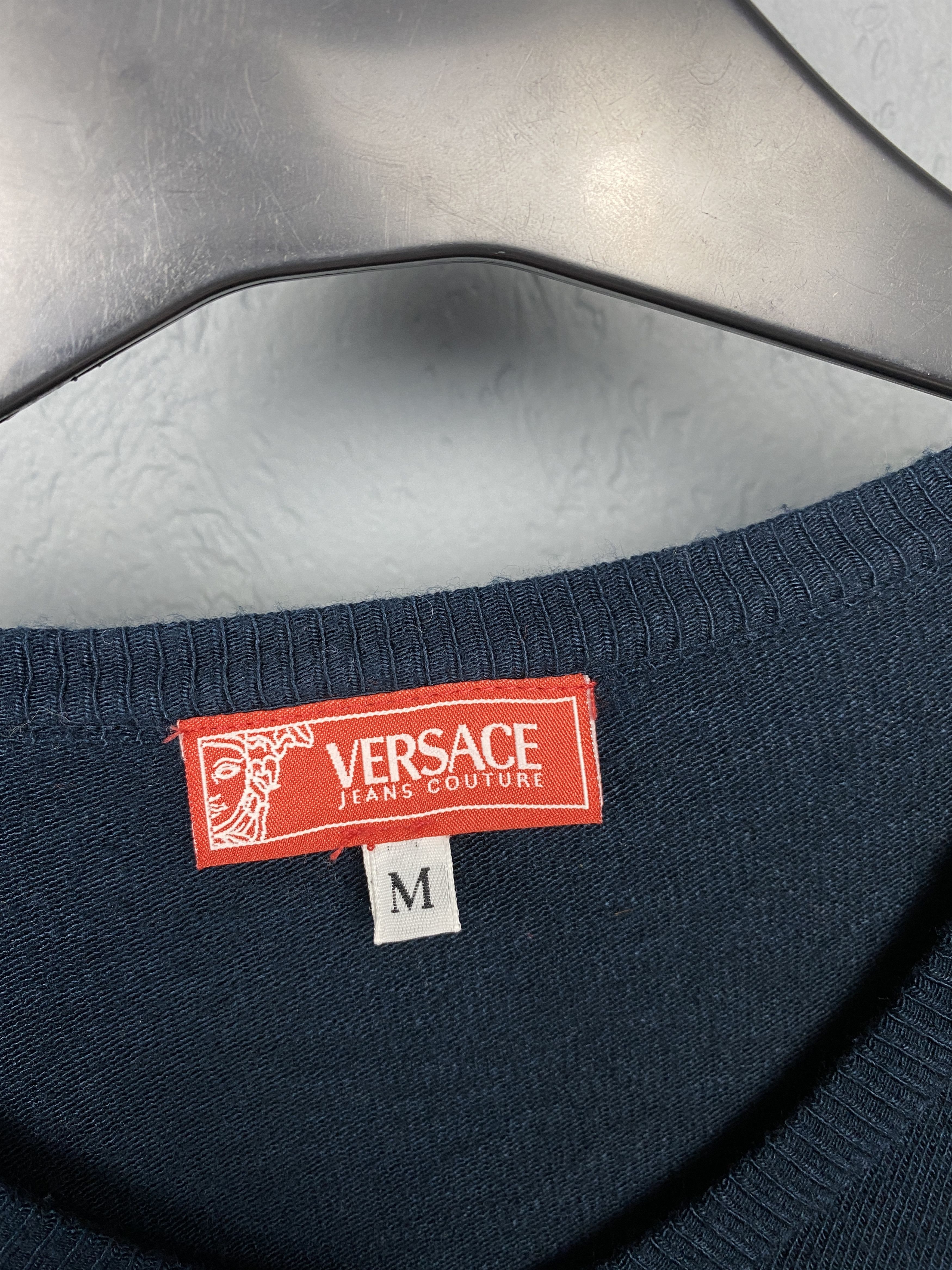Versace Versace Jeans Couture Vintage Mens V-Neck Knit Sweater Size US M / EU 48-50 / 2 - 4 Thumbnail
