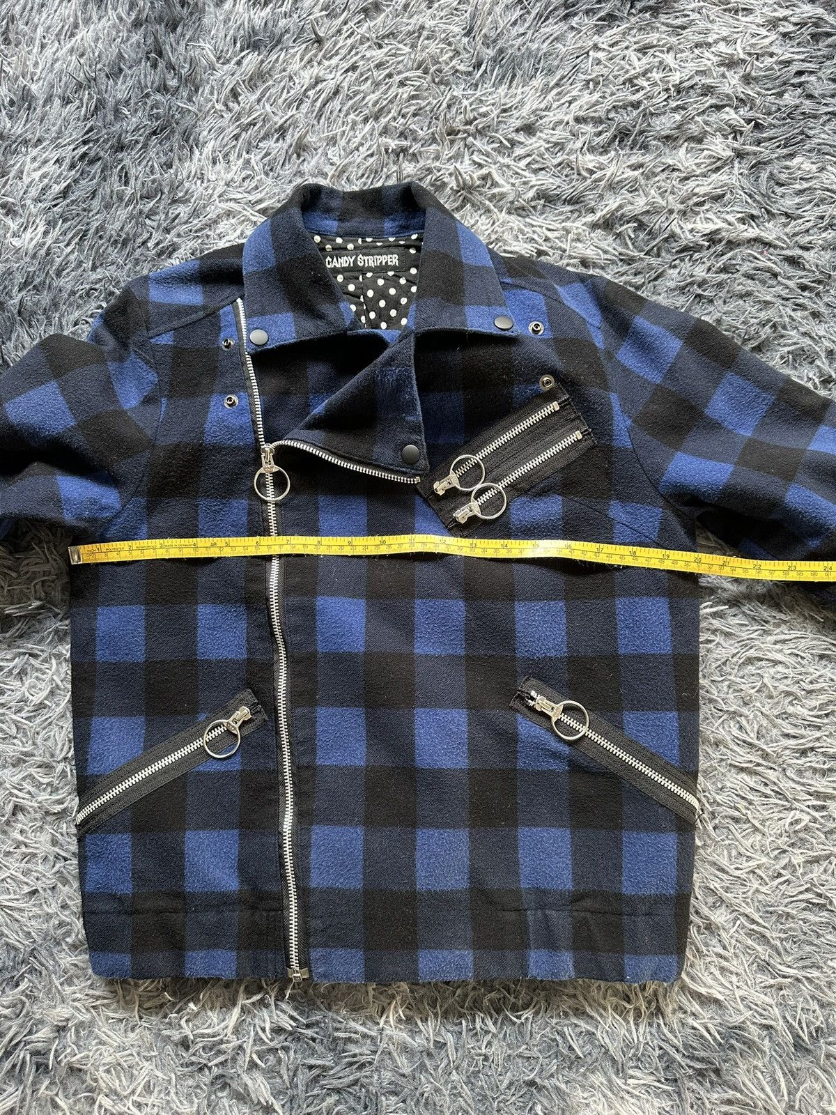 Hysteric Glamour 🔥 Cyberpunk 🔥00's Candy Stripper plaid punk jacket Size US M / EU 48-50 / 2 - 15 Thumbnail