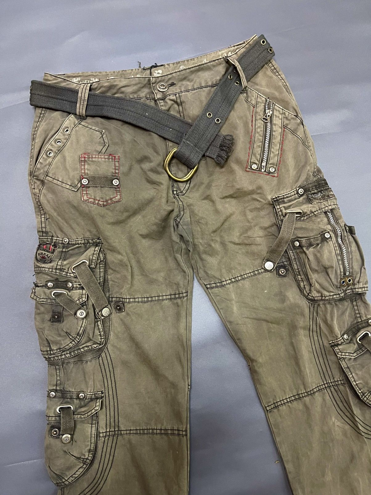 FUSAI MULTIPOCKET GREEN ARMY CARGO PANT