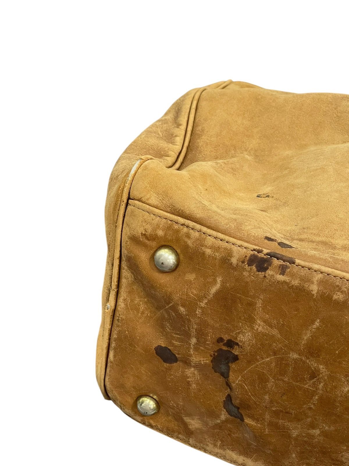 Genuine Leather Full Leather Patina Unknown Japan Vtg 80s Duffle Bag 1🟩6 Size ONE SIZE - 15 Thumbnail