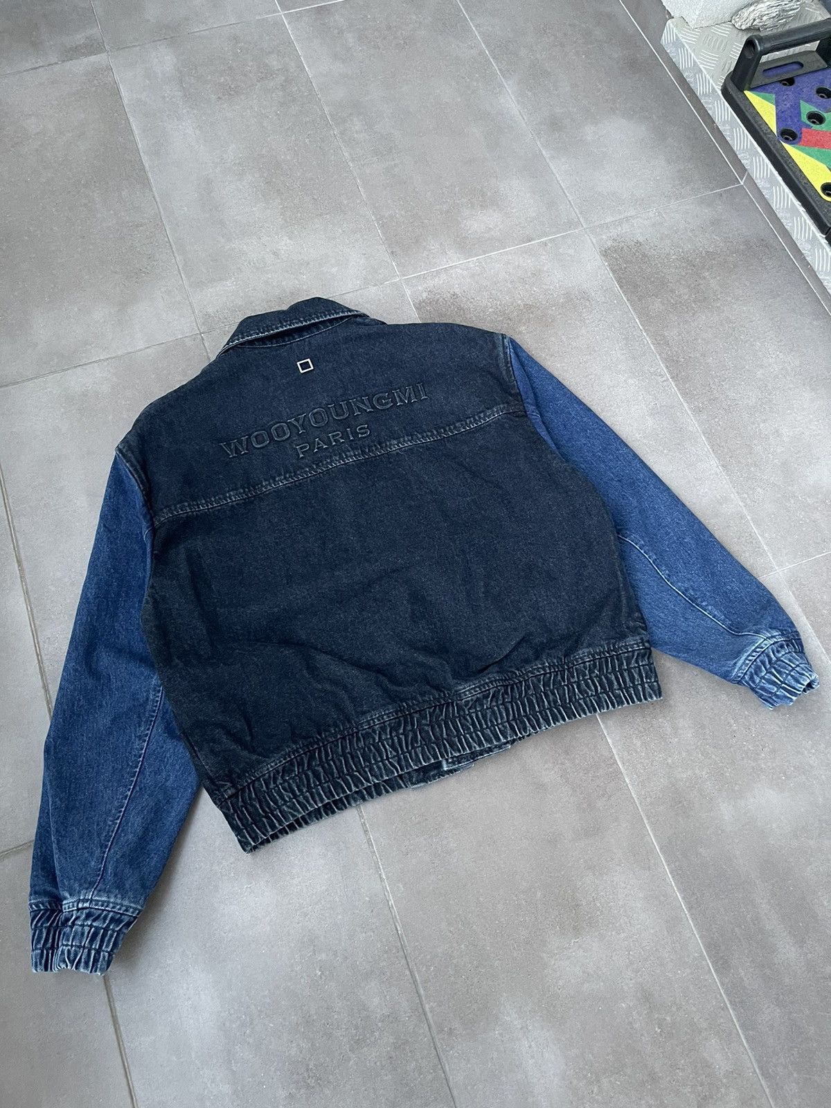 Wooyoungmi !DS! AW23 Wooyoungmi Navy Varsity Denim Jumper Jacket Size US L / EU 52-54 / 3 - 15 Thumbnail