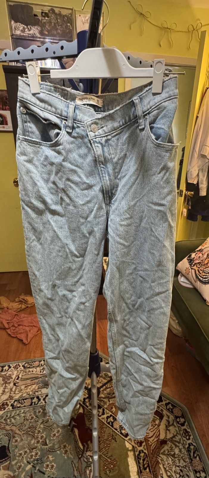 Abercrombie & Fitch Abercrombie Curve Love Crisscross Waist Jeans Size 30 Size 30" / US 8 / IT 44 - 1 Thumbnail