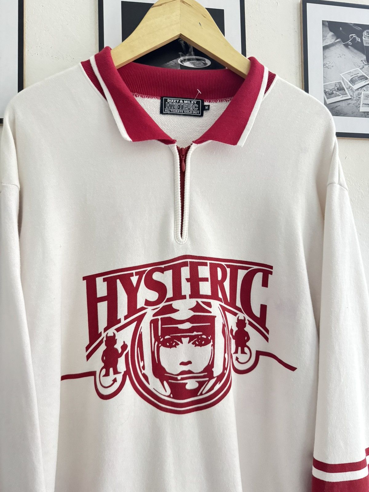 Hysteric Glamour HYSTERIC GLAMOUR DEVIL MOTOR QUARTER ZIP SWEATER Size US M / EU 48-50 / 2 - 2 Thumbnail