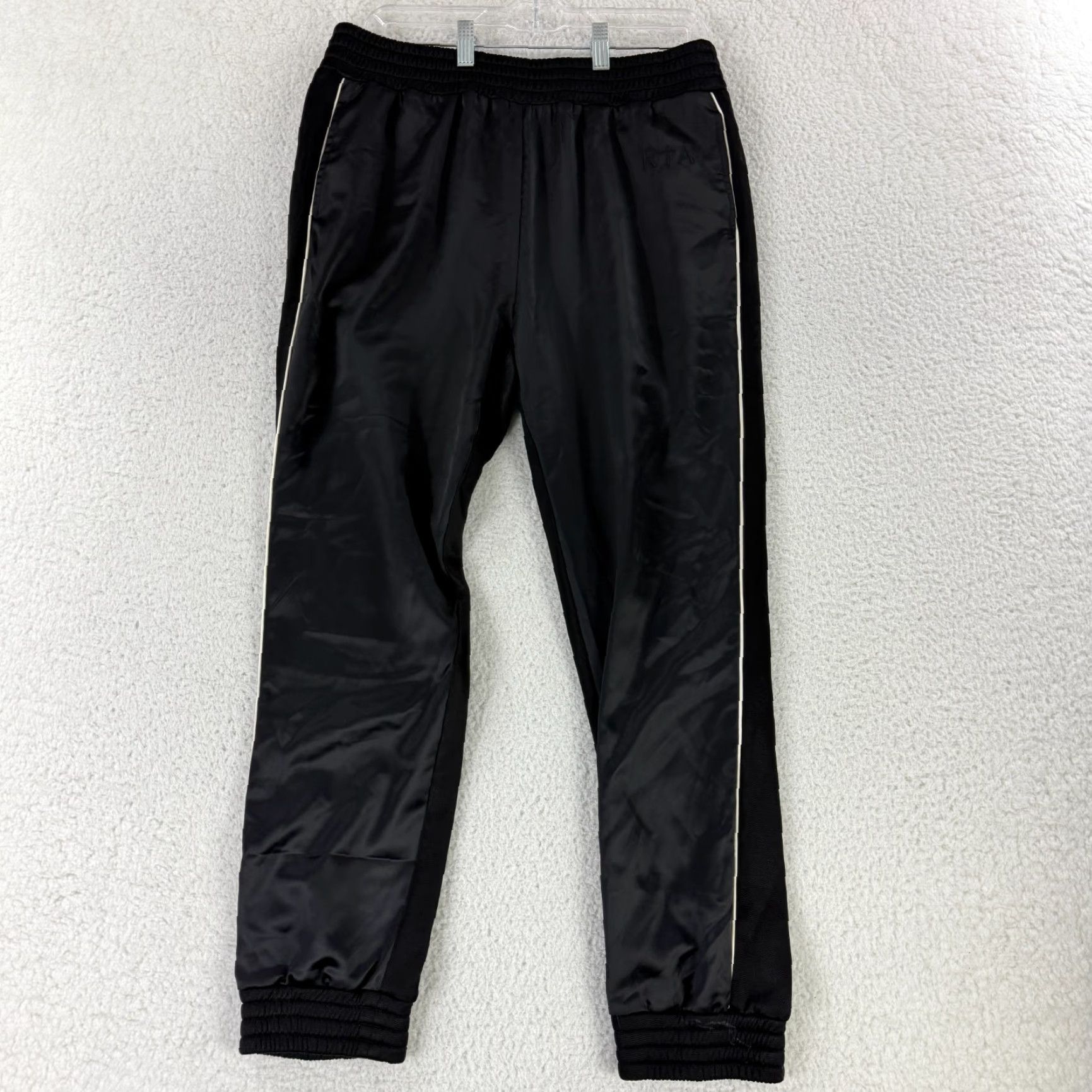 Rta RTA Sydney Sweatpant Womens Large Black Pull On Elastic Waist Relaxed Fit Casual Size 36" / US 14 / IT 50 - 2 Thumbnail
