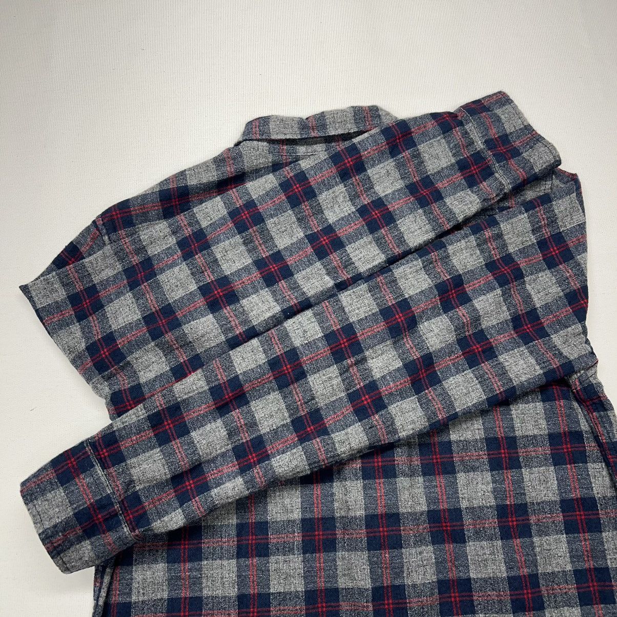 On The Byas On The Byas Flannel Shirt Grey Button Up Plaid Longer Length Size US M / EU 48-50 / 2 - 11 Thumbnail