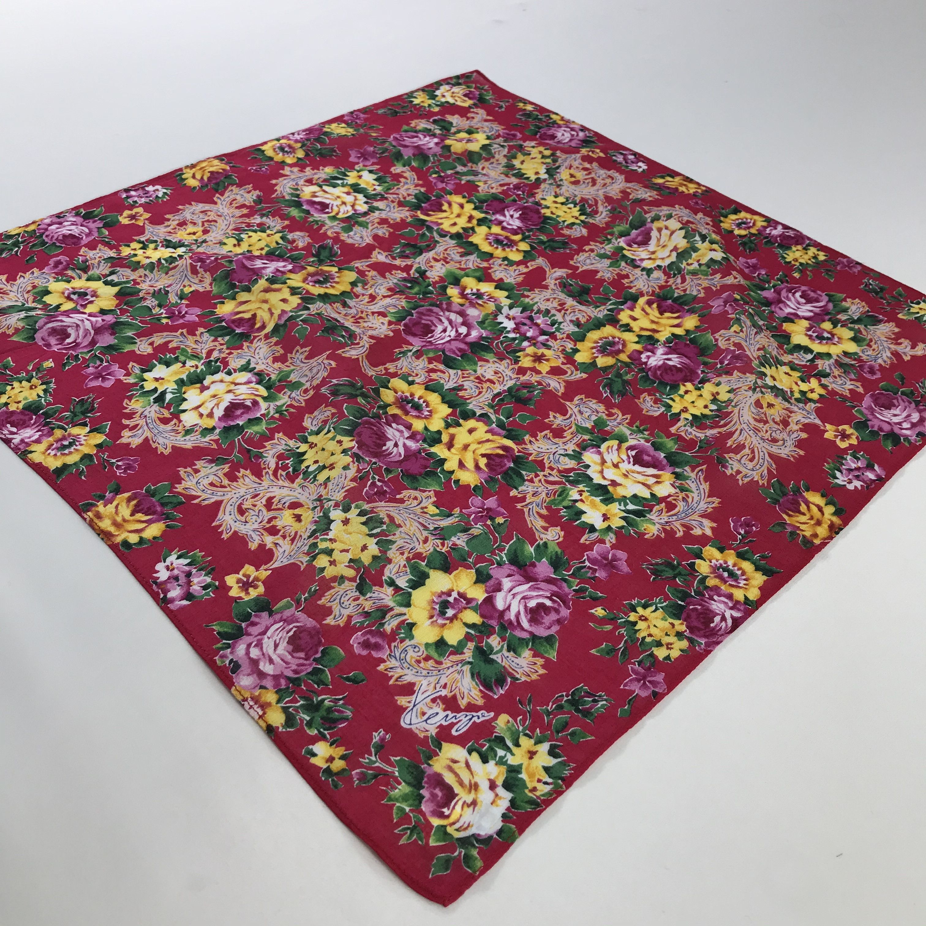 Kenzo × Vintage Kenzo Bandana / Handkerchief / Neckerchief - S811 Size ONE SIZE - 2 Thumbnail