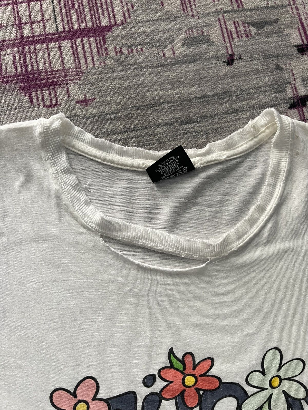 Stussy VINTAGE DISTRESSED STUSSY FLORAL SPELL OUT VERY RARE Size US XL / EU 56 / 4 - 3 Thumbnail